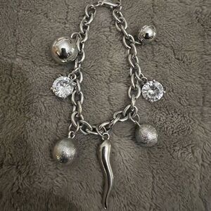 Chic Silver Charm Bracelet